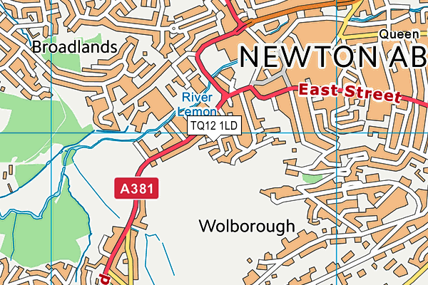 TQ12 1LD map - OS VectorMap District (Ordnance Survey)