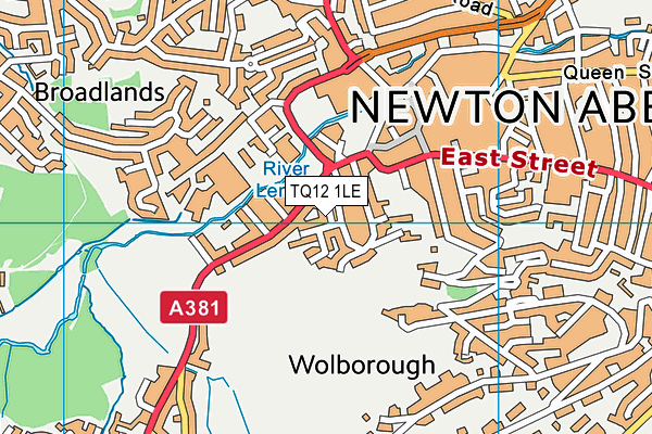 TQ12 1LE map - OS VectorMap District (Ordnance Survey) TQ12 1LE map - OS VectorMap District (Ordnance Survey)