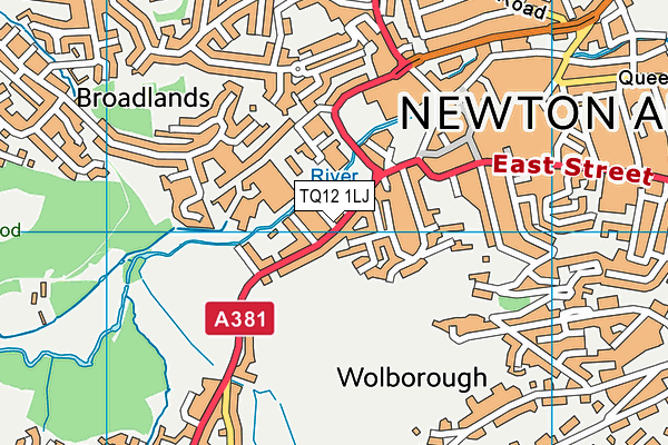 TQ12 1LJ map - OS VectorMap District (Ordnance Survey) TQ12 1LJ map - OS VectorMap District (Ordnance Survey)