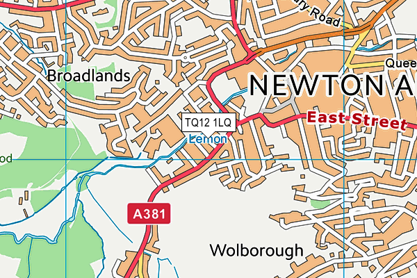 TQ12 1LQ map - OS VectorMap District (Ordnance Survey)