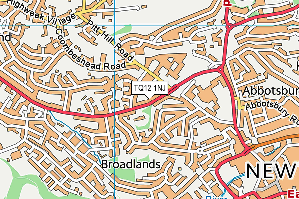 TQ12 1NJ map - OS VectorMap District (Ordnance Survey) TQ12 1NJ map - OS VectorMap District (Ordnance Survey)