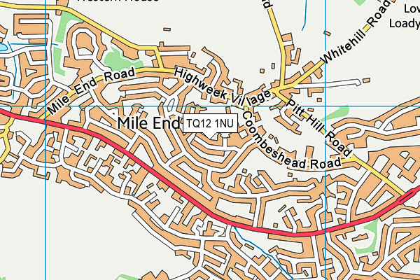 TQ12 1NU map - OS VectorMap District (Ordnance Survey) TQ12 1NU map - OS VectorMap District (Ordnance Survey)