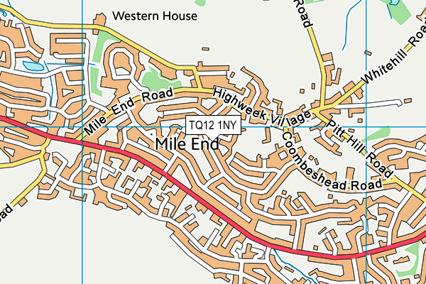 TQ12 1NY map - OS VectorMap District (Ordnance Survey)