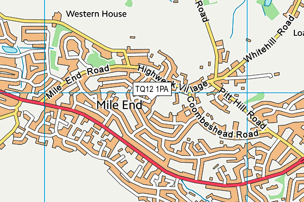 TQ12 1PA map - OS VectorMap District (Ordnance Survey) TQ12 1PA map - OS VectorMap District (Ordnance Survey)