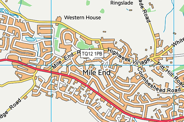 TQ12 1PB map - OS VectorMap District (Ordnance Survey) TQ12 1PB map - OS VectorMap District (Ordnance Survey)