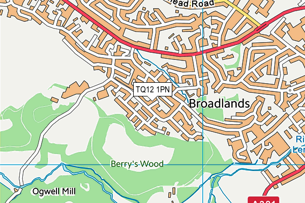 TQ12 1PN map - OS VectorMap District (Ordnance Survey) TQ12 1PN map - OS VectorMap District (Ordnance Survey)