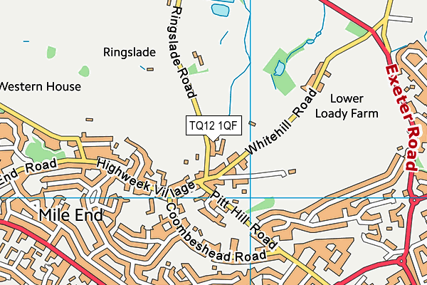TQ12 1QF map - OS VectorMap District (Ordnance Survey) TQ12 1QF map - OS VectorMap District (Ordnance Survey)
