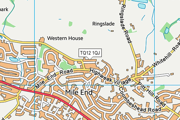 TQ12 1QJ map - OS VectorMap District (Ordnance Survey) TQ12 1QJ map - OS VectorMap District (Ordnance Survey)