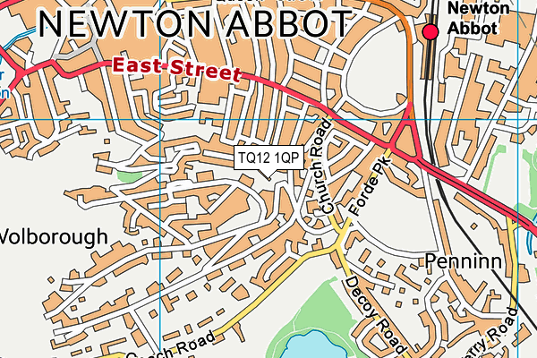 TQ12 1QP map - OS VectorMap District (Ordnance Survey) TQ12 1QP map - OS VectorMap District (Ordnance Survey)