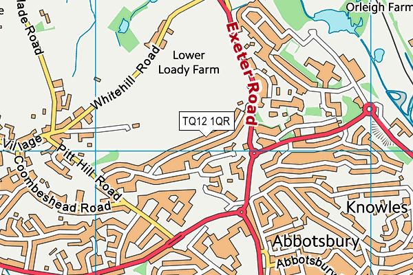 TQ12 1QR map - OS VectorMap District (Ordnance Survey) TQ12 1QR map - OS VectorMap District (Ordnance Survey)