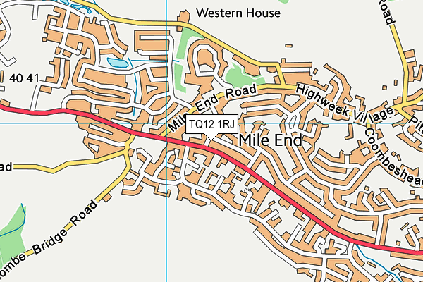 TQ12 1RJ map - OS VectorMap District (Ordnance Survey) TQ12 1RJ map - OS VectorMap District (Ordnance Survey)