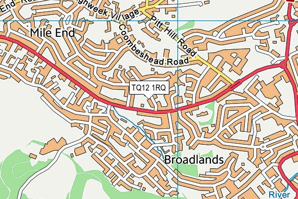 TQ12 1RQ map - OS VectorMap District (Ordnance Survey) TQ12 1RQ map - OS VectorMap District (Ordnance Survey)
