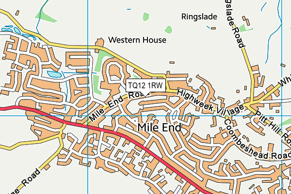 TQ12 1RW map - OS VectorMap District (Ordnance Survey) TQ12 1RW map - OS VectorMap District (Ordnance Survey)