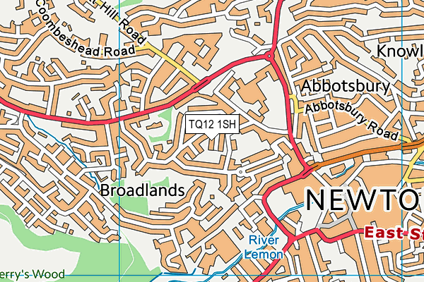 TQ12 1SH map - OS VectorMap District (Ordnance Survey) TQ12 1SH map - OS VectorMap District (Ordnance Survey)