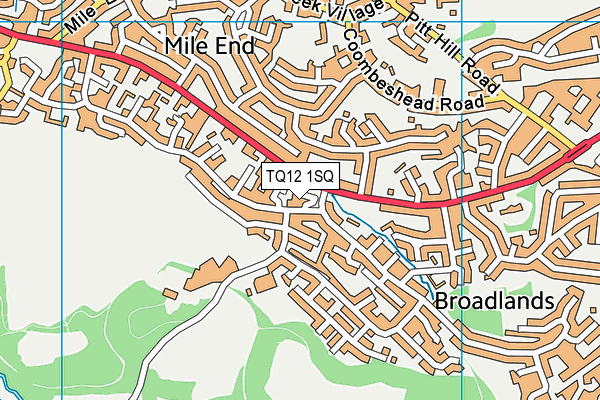 TQ12 1SQ map - OS VectorMap District (Ordnance Survey) TQ12 1SQ map - OS VectorMap District (Ordnance Survey)