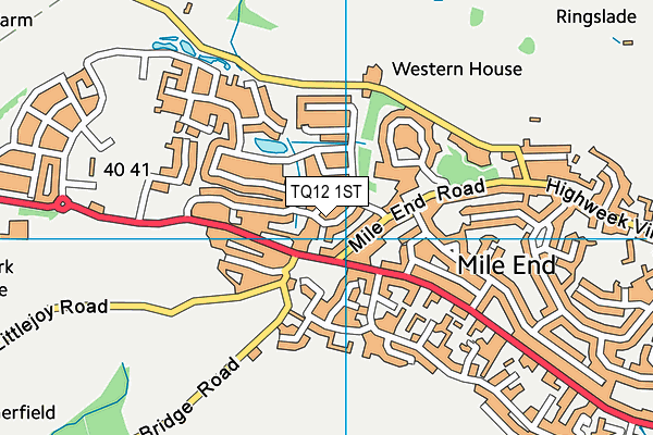 TQ12 1ST map - OS VectorMap District (Ordnance Survey) TQ12 1ST map - OS VectorMap District (Ordnance Survey)