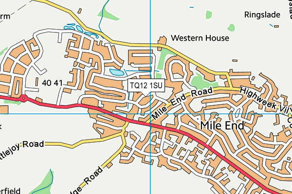 TQ12 1SU map - OS VectorMap District (Ordnance Survey)