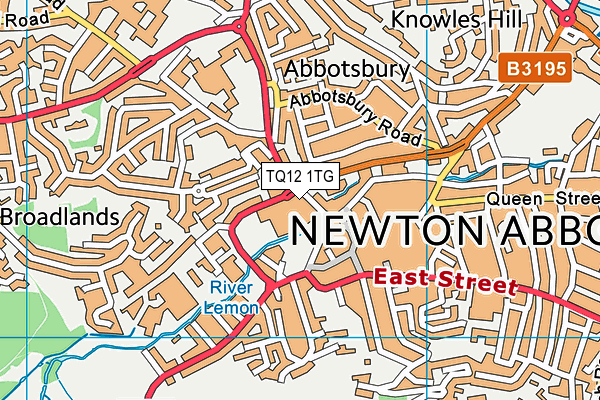 TQ12 1TG map - OS VectorMap District (Ordnance Survey) TQ12 1TG map - OS VectorMap District (Ordnance Survey)