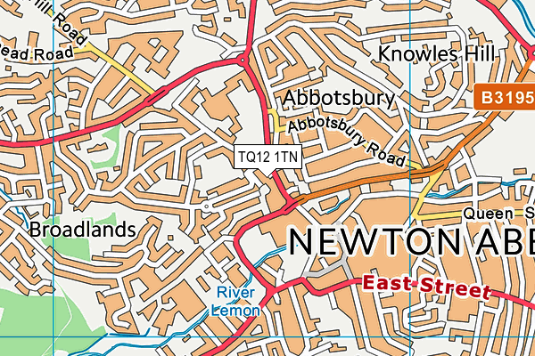 TQ12 1TN map - OS VectorMap District (Ordnance Survey) TQ12 1TN map - OS VectorMap District (Ordnance Survey)