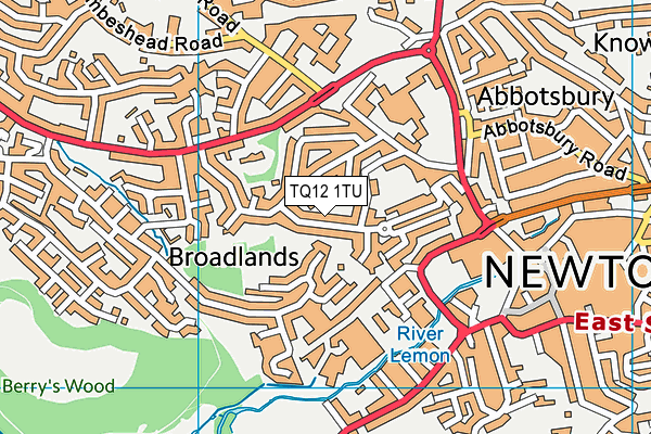 TQ12 1TU map - OS VectorMap District (Ordnance Survey) TQ12 1TU map - OS VectorMap District (Ordnance Survey)