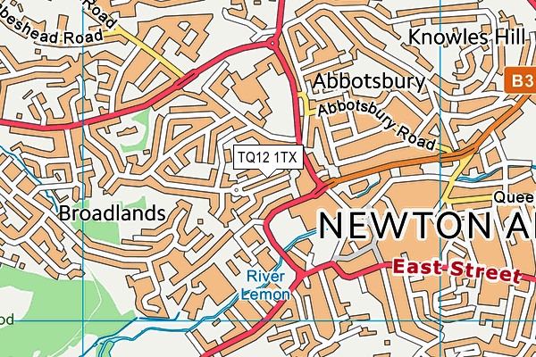 TQ12 1TX map - OS VectorMap District (Ordnance Survey) TQ12 1TX map - OS VectorMap District (Ordnance Survey)
