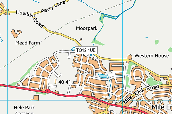 TQ12 1UE map - OS VectorMap District (Ordnance Survey) TQ12 1UE map - OS VectorMap District (Ordnance Survey)