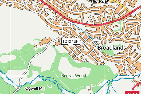 TQ12 1UH map - OS VectorMap District (Ordnance Survey) TQ12 1UH map - OS VectorMap District (Ordnance Survey)