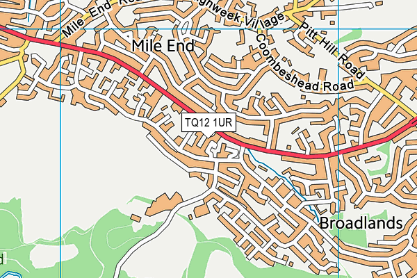 TQ12 1UR map - OS VectorMap District (Ordnance Survey) TQ12 1UR map - OS VectorMap District (Ordnance Survey)