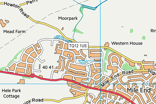 TQ12 1US map - OS VectorMap District (Ordnance Survey) TQ12 1US map - OS VectorMap District (Ordnance Survey)