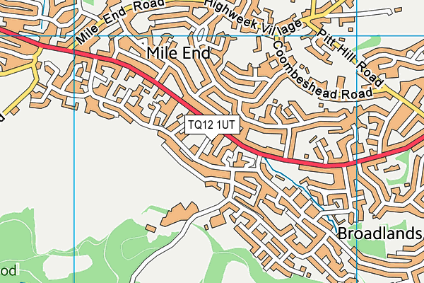 TQ12 1UT map - OS VectorMap District (Ordnance Survey) TQ12 1UT map - OS VectorMap District (Ordnance Survey)