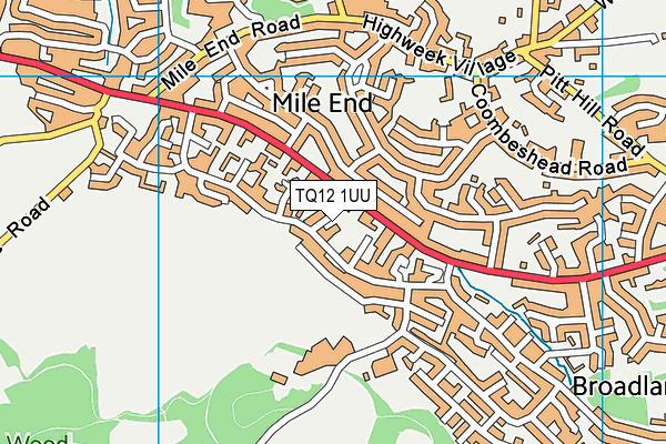TQ12 1UU map - OS VectorMap District (Ordnance Survey) TQ12 1UU map - OS VectorMap District (Ordnance Survey)