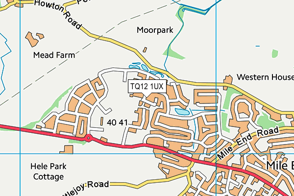 TQ12 1UX map - OS VectorMap District (Ordnance Survey) TQ12 1UX map - OS VectorMap District (Ordnance Survey)