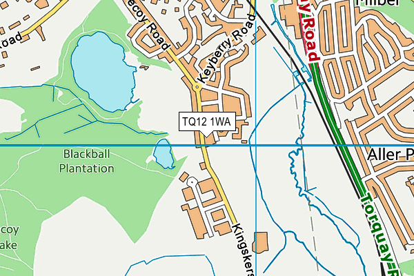 TQ12 1WA map - OS VectorMap District (Ordnance Survey) TQ12 1WA map - OS VectorMap District (Ordnance Survey)