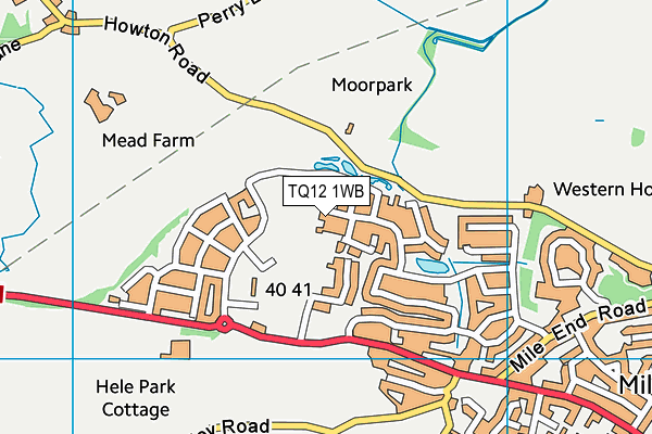 TQ12 1WB map - OS VectorMap District (Ordnance Survey) TQ12 1WB map - OS VectorMap District (Ordnance Survey)