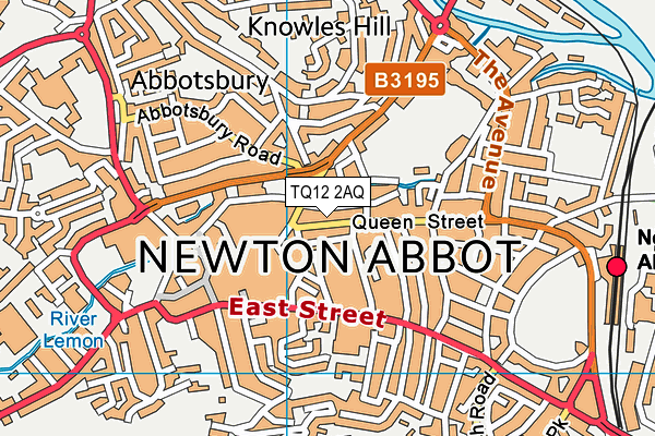 TQ12 2AQ map - OS VectorMap District (Ordnance Survey) TQ12 2AQ map - OS VectorMap District (Ordnance Survey)