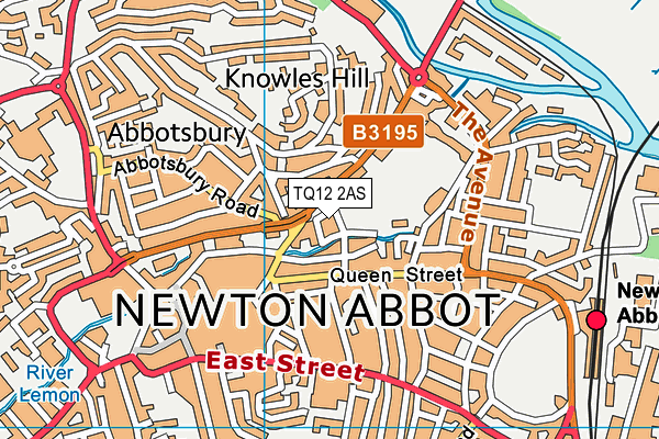 TQ12 2AS map - OS VectorMap District (Ordnance Survey) TQ12 2AS map - OS VectorMap District (Ordnance Survey)
