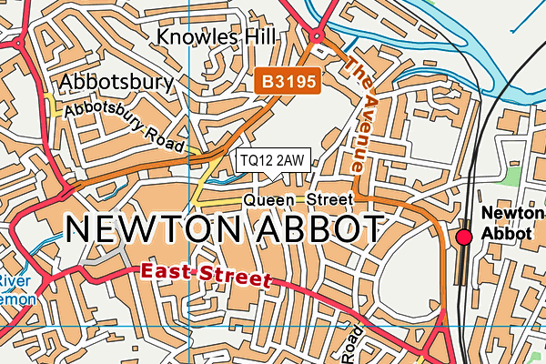 TQ12 2AW map - OS VectorMap District (Ordnance Survey) TQ12 2AW map - OS VectorMap District (Ordnance Survey)