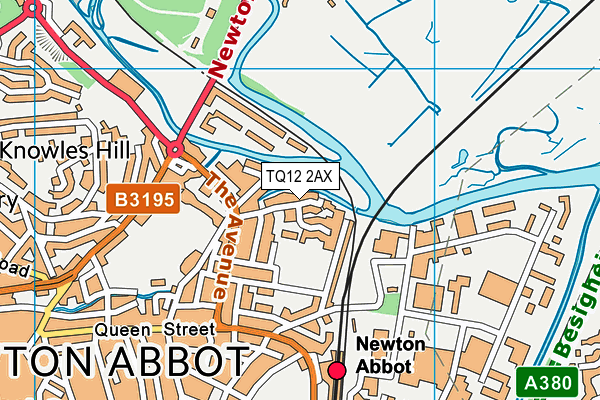TQ12 2AX map - OS VectorMap District (Ordnance Survey) TQ12 2AX map - OS VectorMap District (Ordnance Survey)