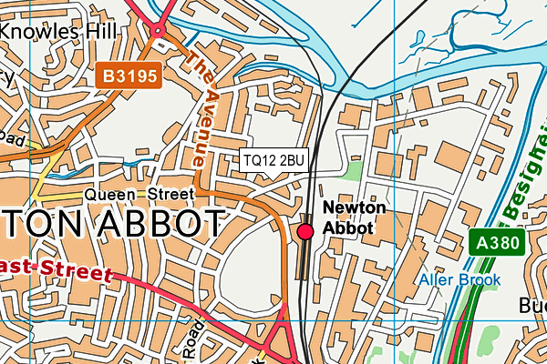 TQ12 2BU map - OS VectorMap District (Ordnance Survey) TQ12 2BU map - OS VectorMap District (Ordnance Survey)