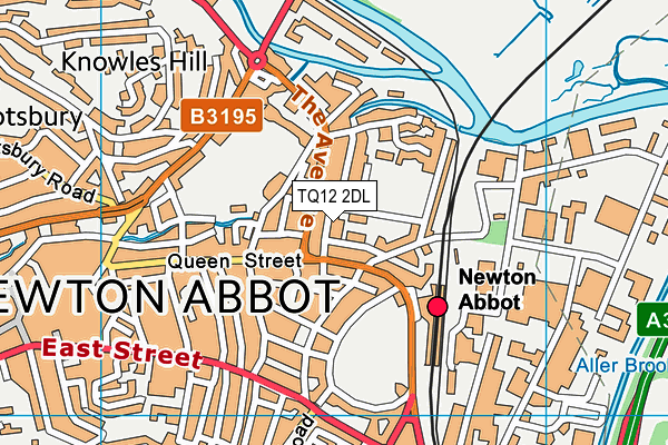 TQ12 2DL map - OS VectorMap District (Ordnance Survey)