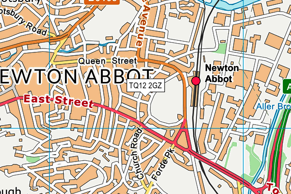 TQ12 2GZ map - OS VectorMap District (Ordnance Survey) TQ12 2GZ map - OS VectorMap District (Ordnance Survey)