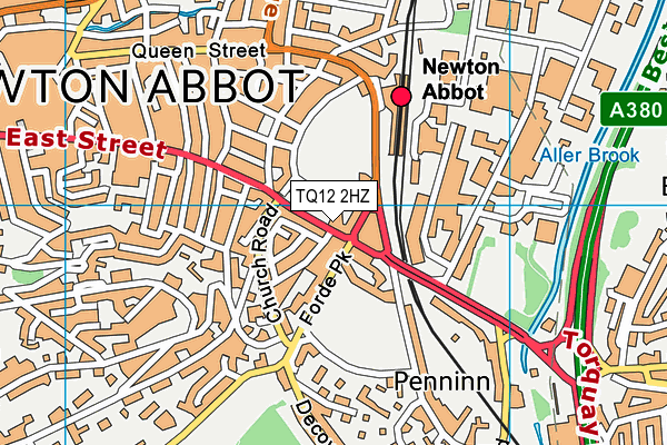 TQ12 2HZ map - OS VectorMap District (Ordnance Survey) TQ12 2HZ map - OS VectorMap District (Ordnance Survey)