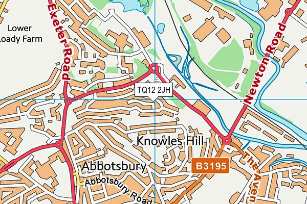TQ12 2JH map - OS VectorMap District (Ordnance Survey) TQ12 2JH map - OS VectorMap District (Ordnance Survey)