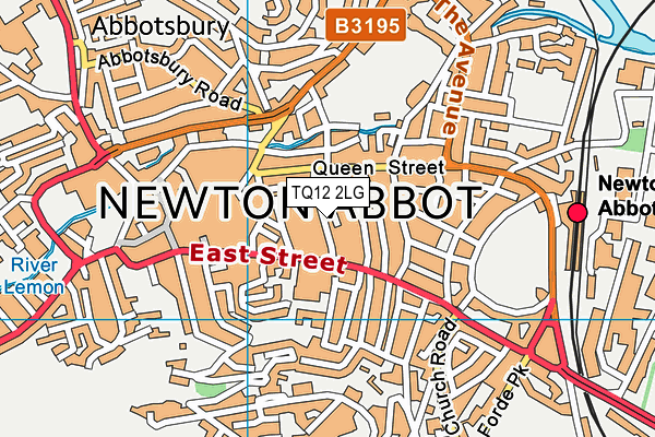 TQ12 2LG map - OS VectorMap District (Ordnance Survey) TQ12 2LG map - OS VectorMap District (Ordnance Survey)