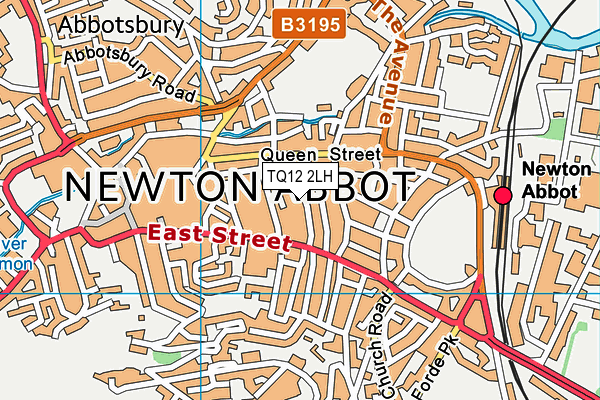 TQ12 2LH map - OS VectorMap District (Ordnance Survey)