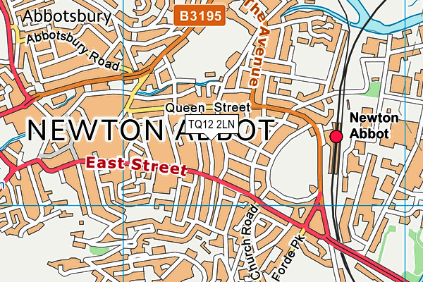 TQ12 2LN map - OS VectorMap District (Ordnance Survey) TQ12 2LN map - OS VectorMap District (Ordnance Survey)