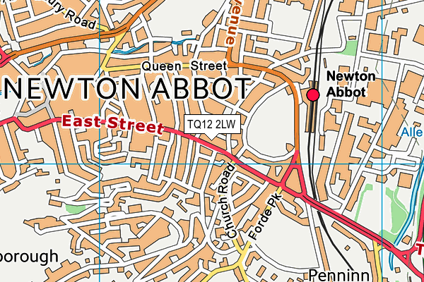 TQ12 2LW map - OS VectorMap District (Ordnance Survey) TQ12 2LW map - OS VectorMap District (Ordnance Survey)