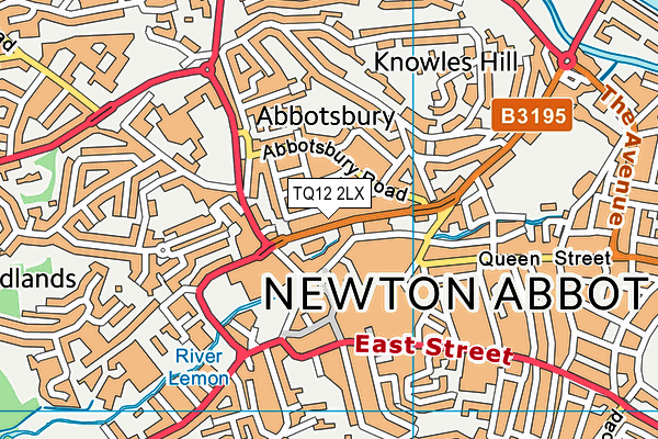 TQ12 2LX map - OS VectorMap District (Ordnance Survey) TQ12 2LX map - OS VectorMap District (Ordnance Survey)