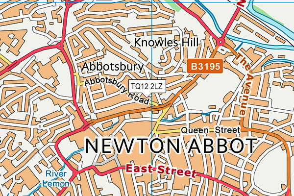 TQ12 2LZ map - OS VectorMap District (Ordnance Survey) TQ12 2LZ map - OS VectorMap District (Ordnance Survey)