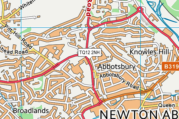 TQ12 2NH map - OS VectorMap District (Ordnance Survey) TQ12 2NH map - OS VectorMap District (Ordnance Survey)